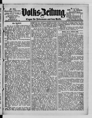 Volks-Zeitung vom 01.11.1866