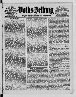 Volks-Zeitung on Nov 16, 1866