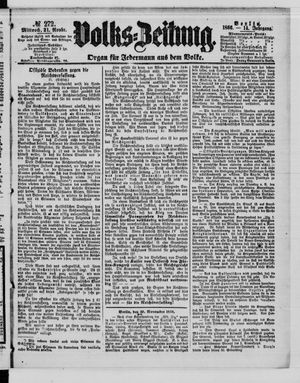 Volks-Zeitung vom 21.11.1866