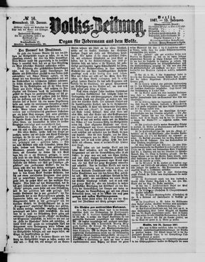 Volks-Zeitung vom 19.01.1867