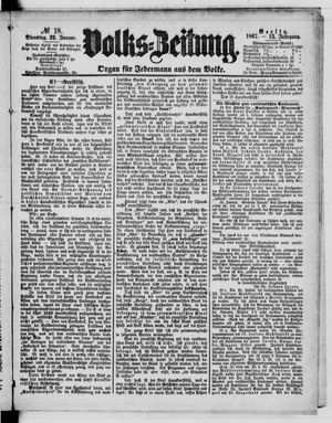 Volks-Zeitung vom 22.01.1867