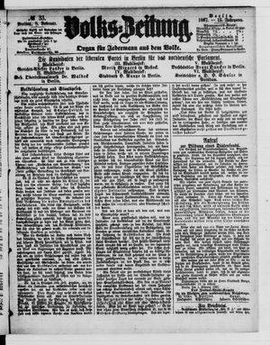 Volks-Zeitung vom 08.02.1867