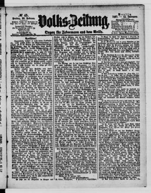 Volks-Zeitung vom 22.02.1867