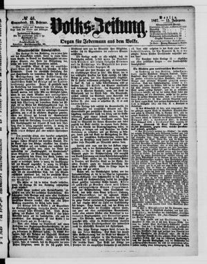 Volks-Zeitung vom 23.02.1867