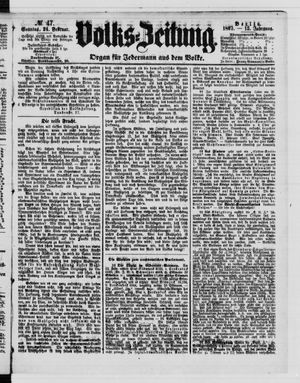 Volks-Zeitung on Feb 24, 1867