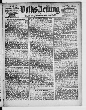 Volks-Zeitung vom 21.03.1867