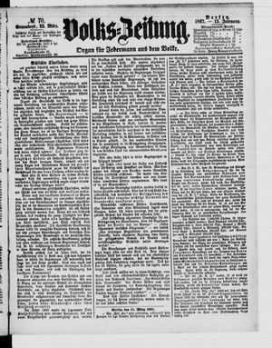 Volks-Zeitung vom 23.03.1867