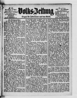 Volks-Zeitung vom 06.04.1867