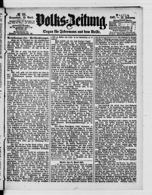 Volks-Zeitung vom 13.04.1867