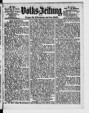 Volks-Zeitung vom 14.09.1867