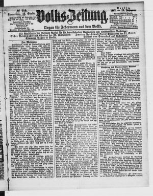 Volks-Zeitung vom 19.09.1867