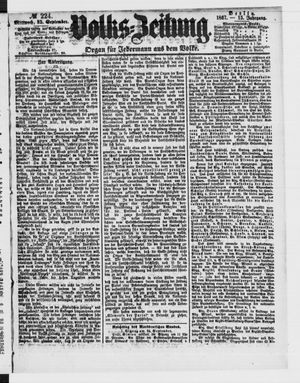 Volks-Zeitung vom 25.09.1867