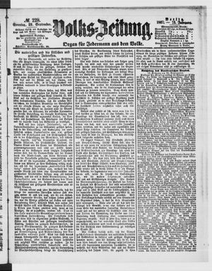 Volks-Zeitung on Sep 29, 1867