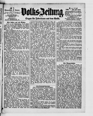 Volks-Zeitung on Jan 9, 1868