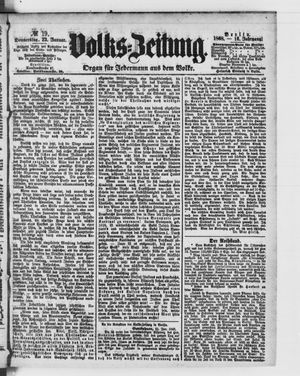 Volks-Zeitung vom 23.01.1868