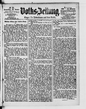 Volks-Zeitung vom 30.01.1868