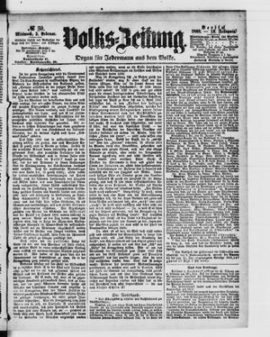 Volks-Zeitung vom 05.02.1868