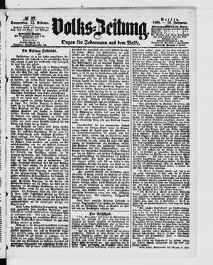 Volks-Zeitung vom 13.02.1868