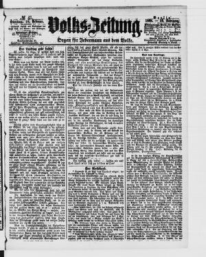 Volks-Zeitung vom 18.02.1868