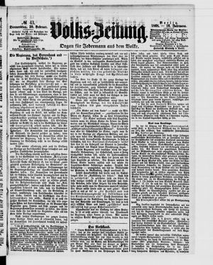 Volks-Zeitung vom 20.02.1868