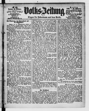Volks-Zeitung vom 21.02.1868