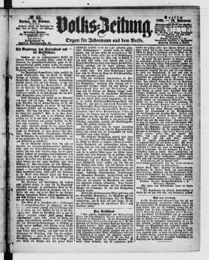Volks-Zeitung on Feb 21, 1868