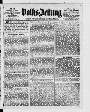 Volks-Zeitung vom 01.03.1868