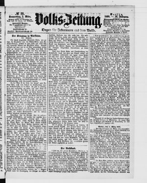 Volks-Zeitung vom 05.03.1868