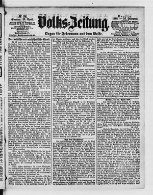 Volks-Zeitung vom 26.04.1868