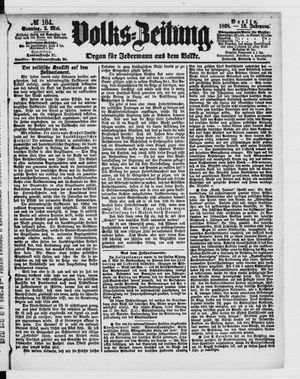 Volks-Zeitung vom 03.05.1868