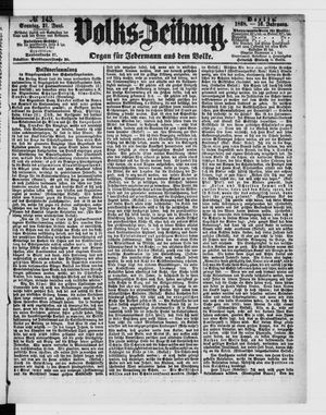 Volks-Zeitung vom 21.06.1868