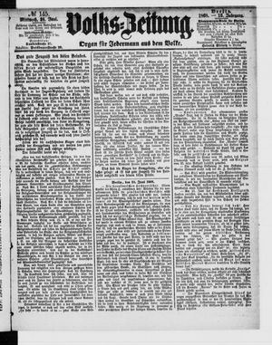Volks-Zeitung vom 24.06.1868