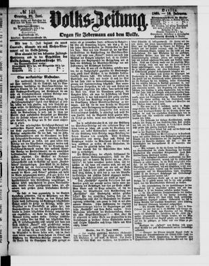 Volks-Zeitung vom 28.06.1868