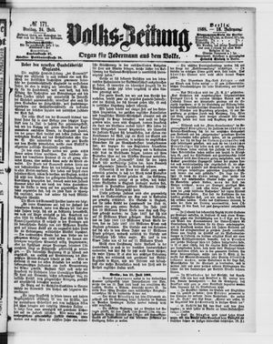 Volks-Zeitung vom 24.07.1868