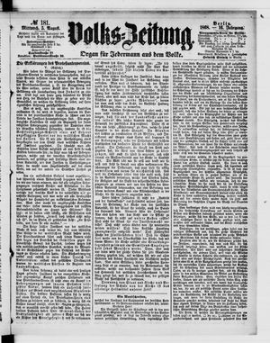 Volks-Zeitung on Aug 5, 1868