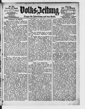 Volks-Zeitung vom 25.08.1868