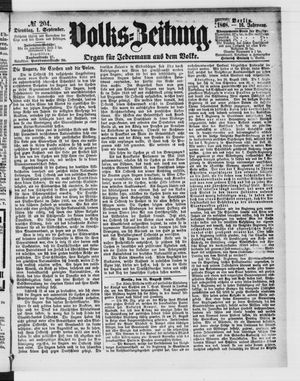 Volks-Zeitung vom 01.09.1868