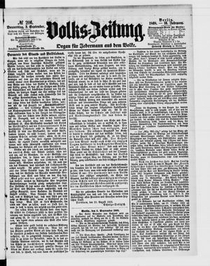 Volks-Zeitung vom 03.09.1868
