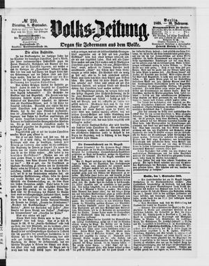 Volks-Zeitung vom 08.09.1868
