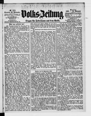 Volks-Zeitung vom 22.09.1868