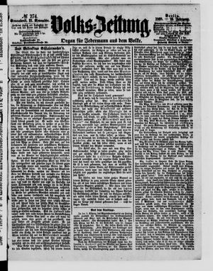 Volks-Zeitung vom 21.11.1868