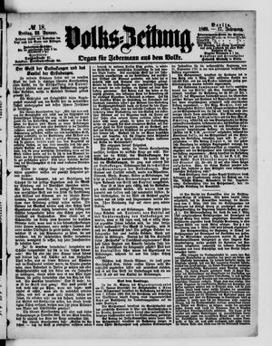 Volks-Zeitung vom 22.01.1869