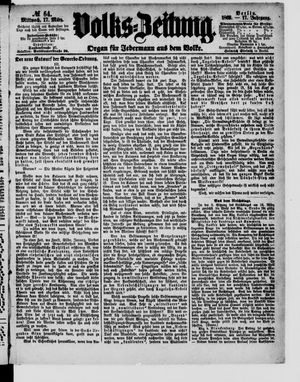 Volks-Zeitung vom 17.03.1869