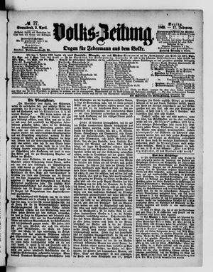 Volks-Zeitung vom 03.04.1869