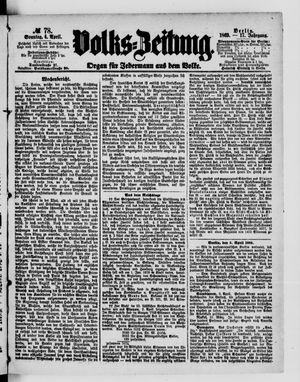 Volks-Zeitung vom 04.04.1869