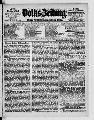 Volks-Zeitung vom 06.04.1869
