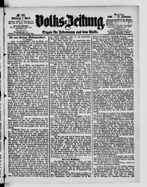 Volks-Zeitung vom 07.04.1869