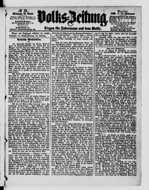 Volks-Zeitung on Apr 21, 1869