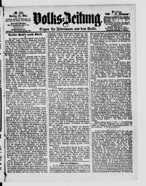 Volks-Zeitung vom 21.05.1869