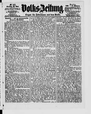 Volks-Zeitung vom 22.06.1869